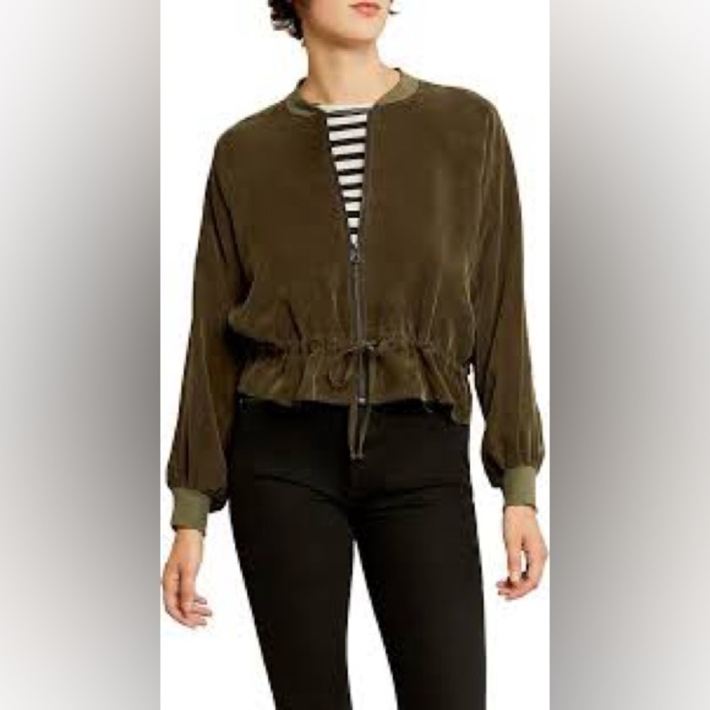 Amour Vert Cupro Bomber Jacket NWT - Picture 2 of 4